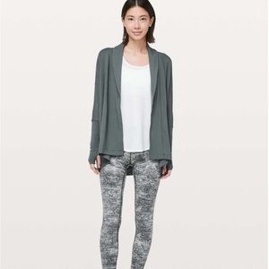 Lululemon Back in Action Wrap Sea Steel Cardigan